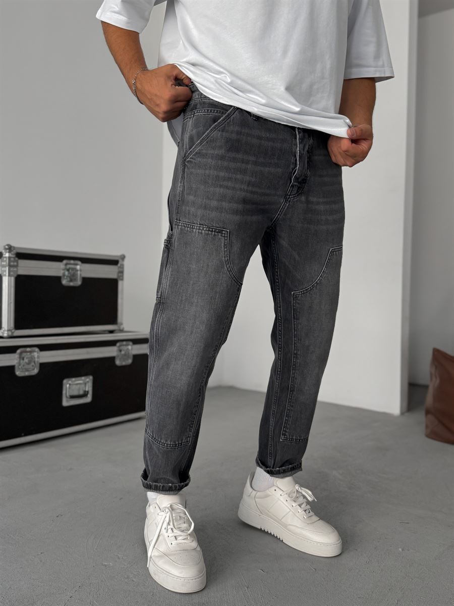 Patchwork Washed Boyfriend Jean