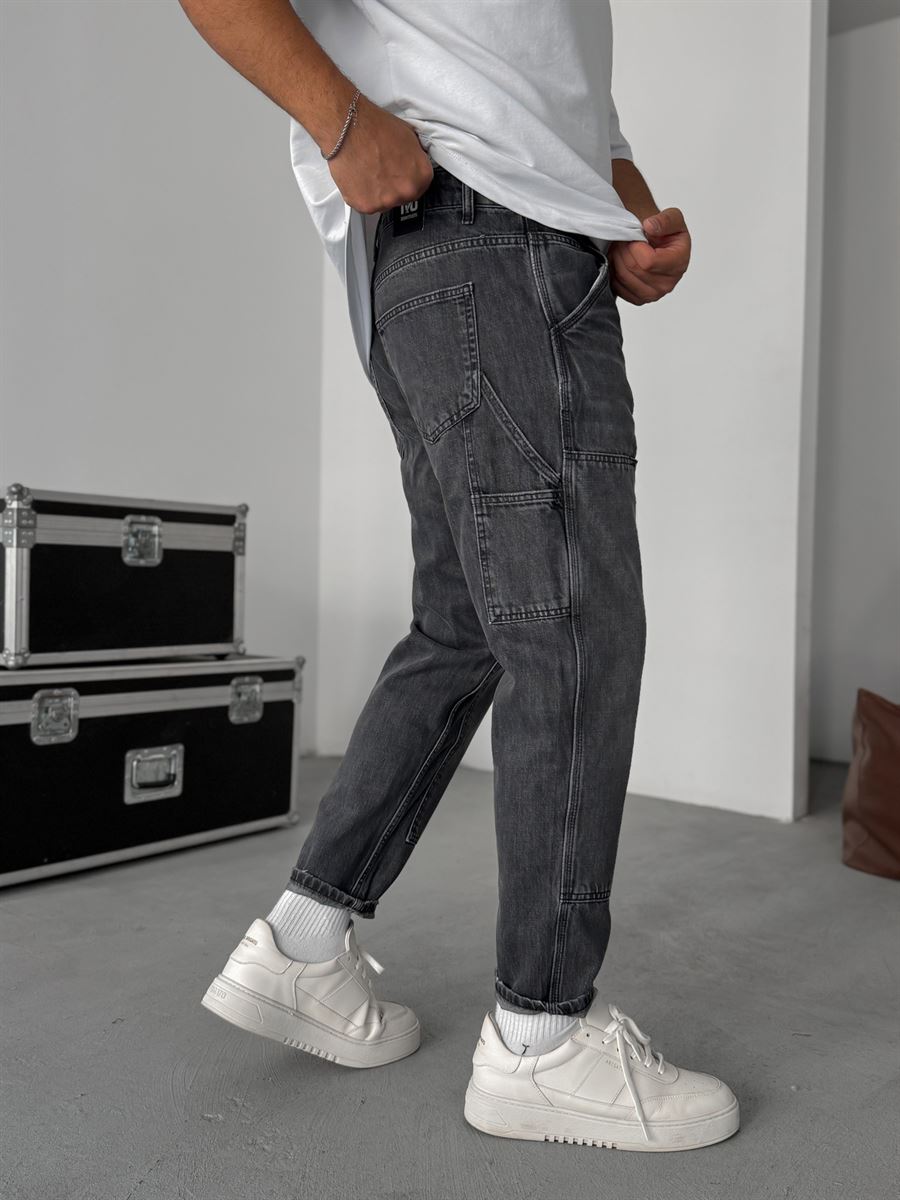 Patchwork Washed Boyfriend Jean