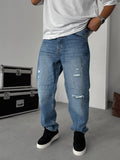 Knee Stitched Distressed Baggy Jean