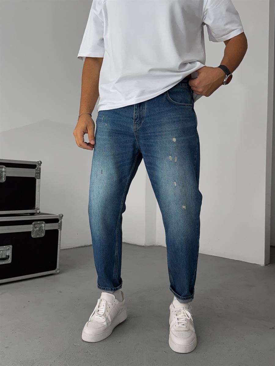 Distressed Washed Boyfriend Jean