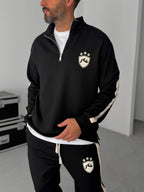 R-Embossed Half-Zip Sweatshirt
