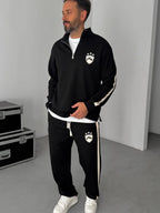 R-Embossed Half-Zip Sweatshirt