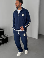 R-Embossed Half-Zip Sweatshirt