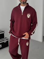 R-Embossed Half-Zip Sweatshirt