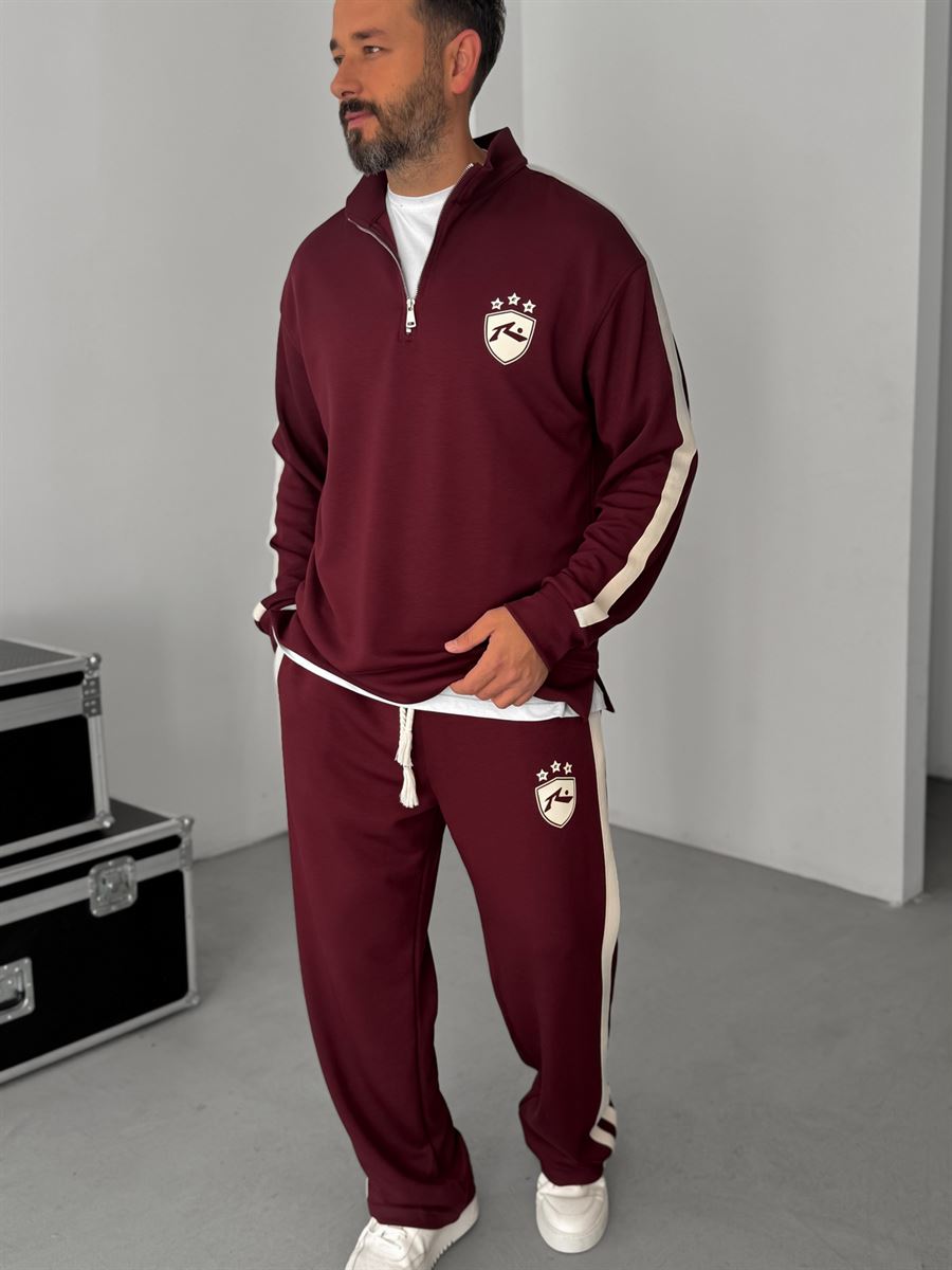 R-Embossed Half-Zip Sweatshirt