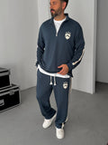 R-Embossed Half-Zip Sweatshirt