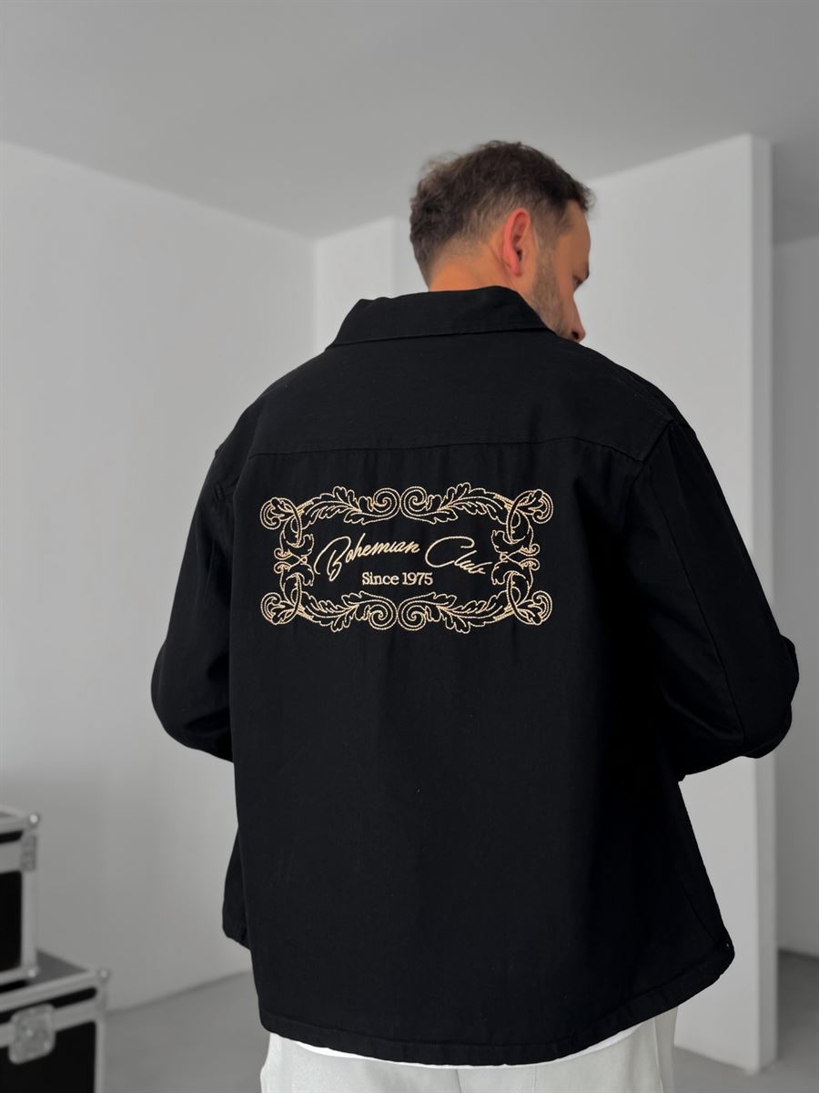 Back Embroidered Denim Jacket