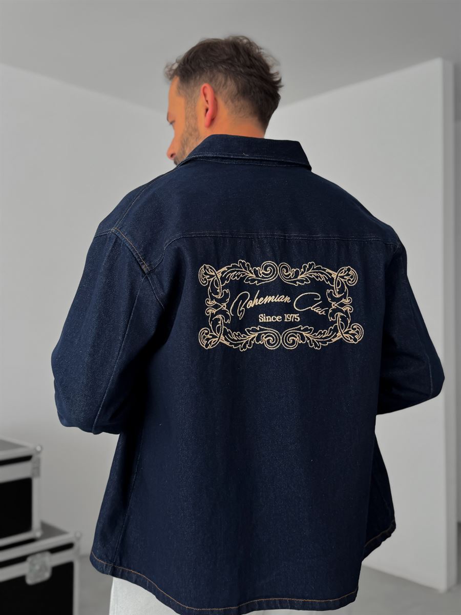 Back Embroidered Denim Jacket