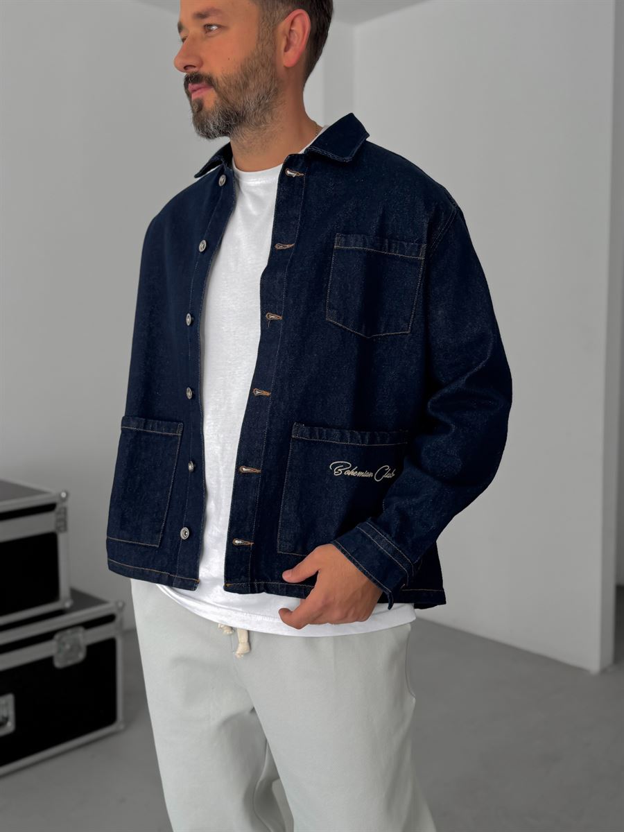 Back Embroidered Denim Jacket