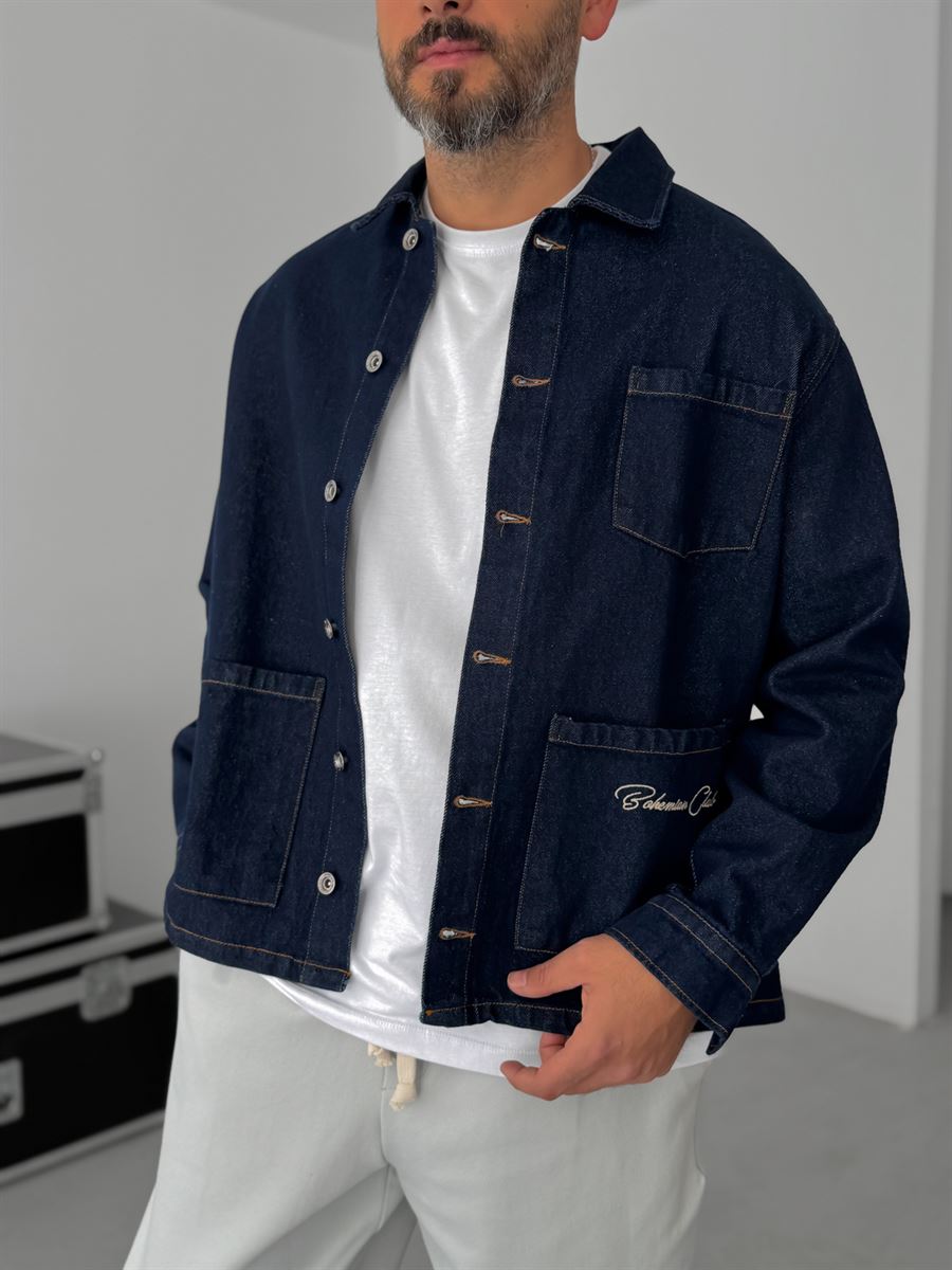 Back Embroidered Denim Jacket