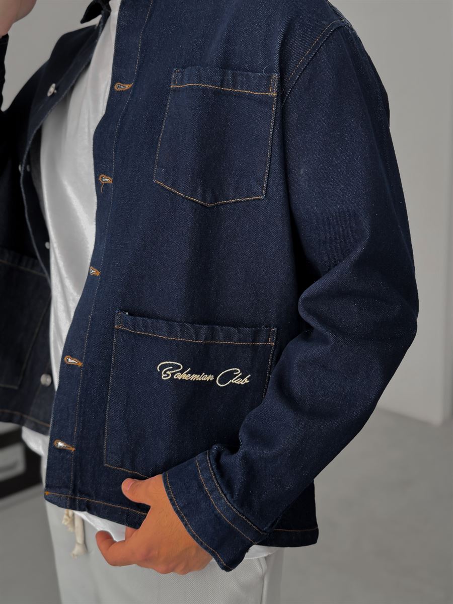 Back Embroidered Denim Jacket