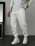 Fleece-Lined Sweatpants with Elastic Hem