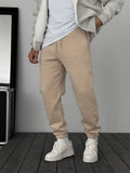 Fleece-Lined Sweatpants with Elastic Hem