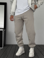 Fleece-Lined Sweatpants with Elastic Hem