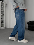 Blue Front Stitched Baggy Jeans KE-924/925/926