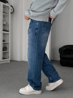 Blue Front Stitched Baggy Jeans KE-924/925/926