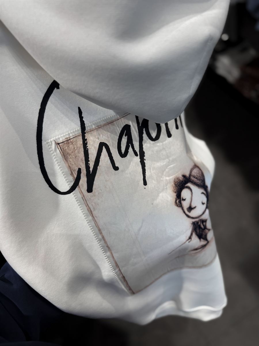 Chaplin Patched Hooded Sweatshirt