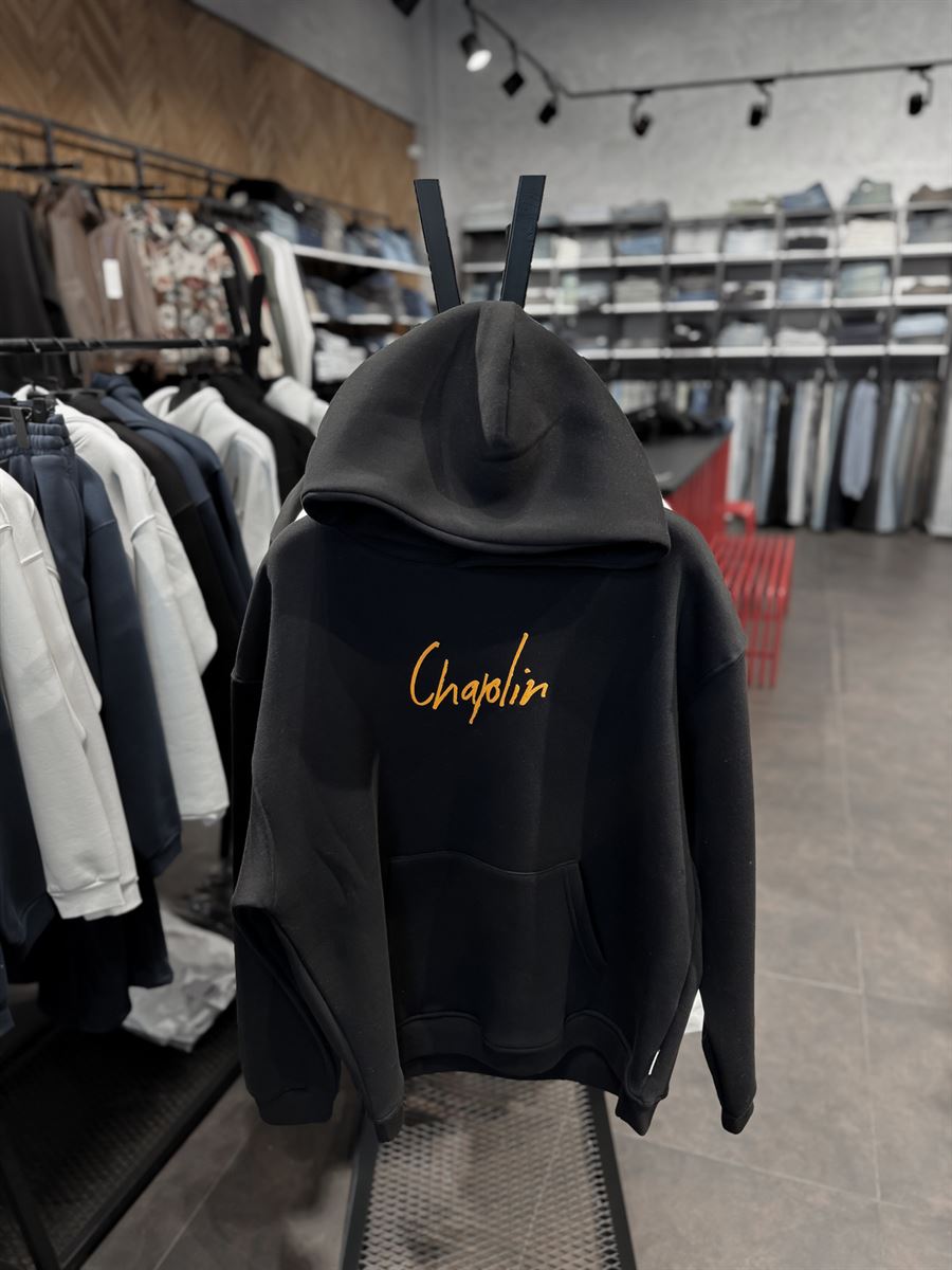 Chaplin Patched Hooded Sweatshirt
