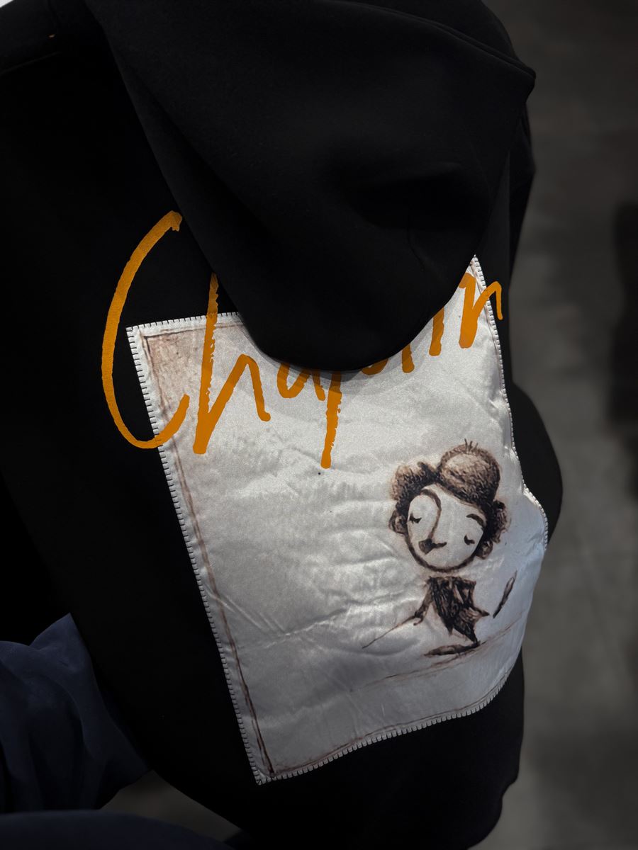 Chaplin Patched Hooded Sweatshirt