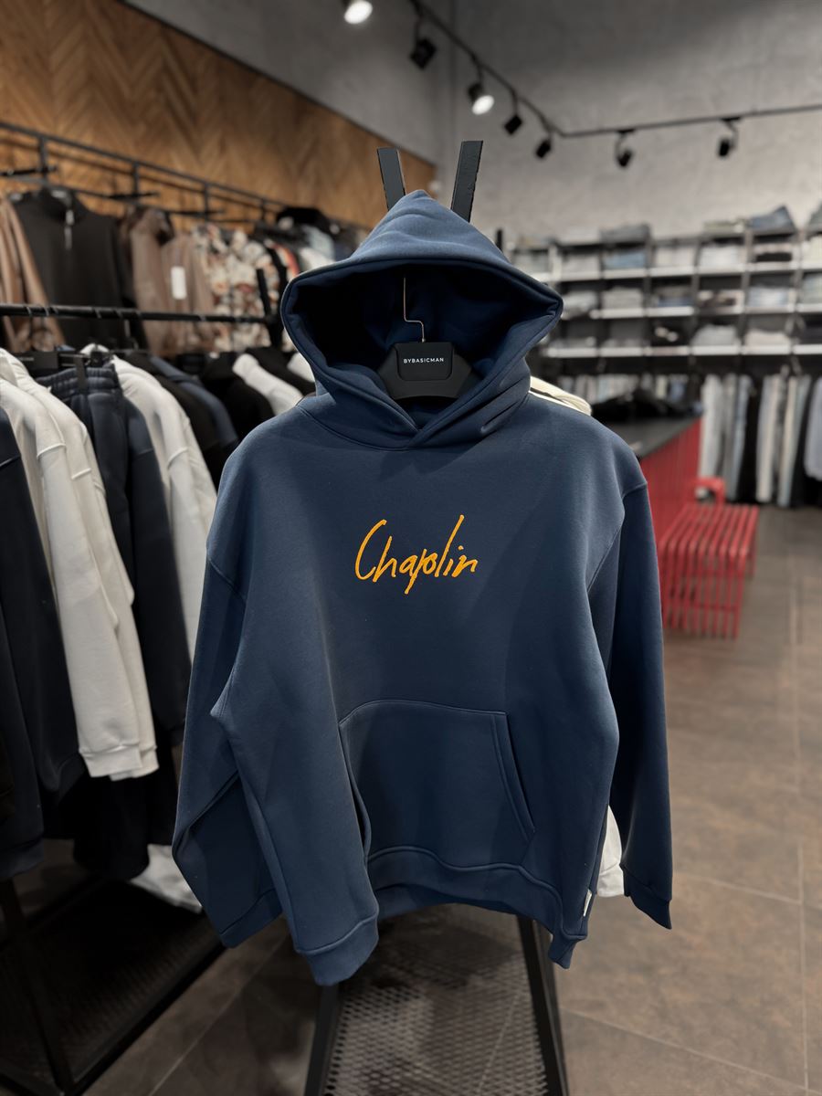 Chaplin Patched Hooded Sweatshirt