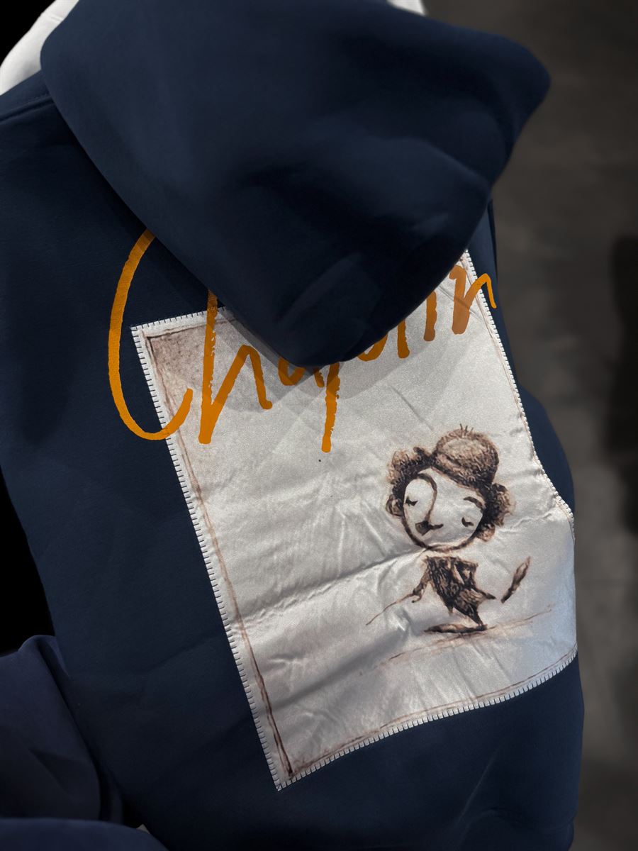 Chaplin Patched Hooded Sweatshirt