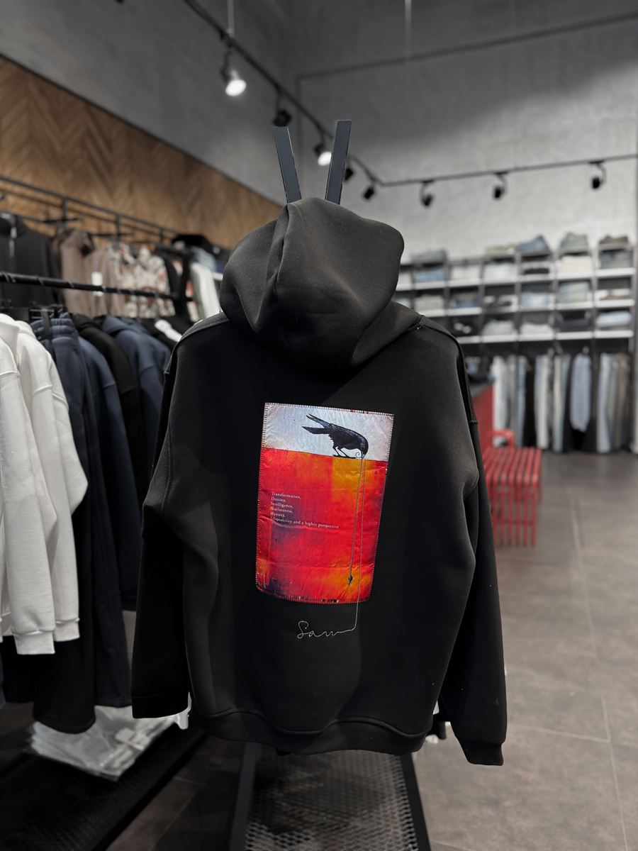 Crow Patched Sweatshirt