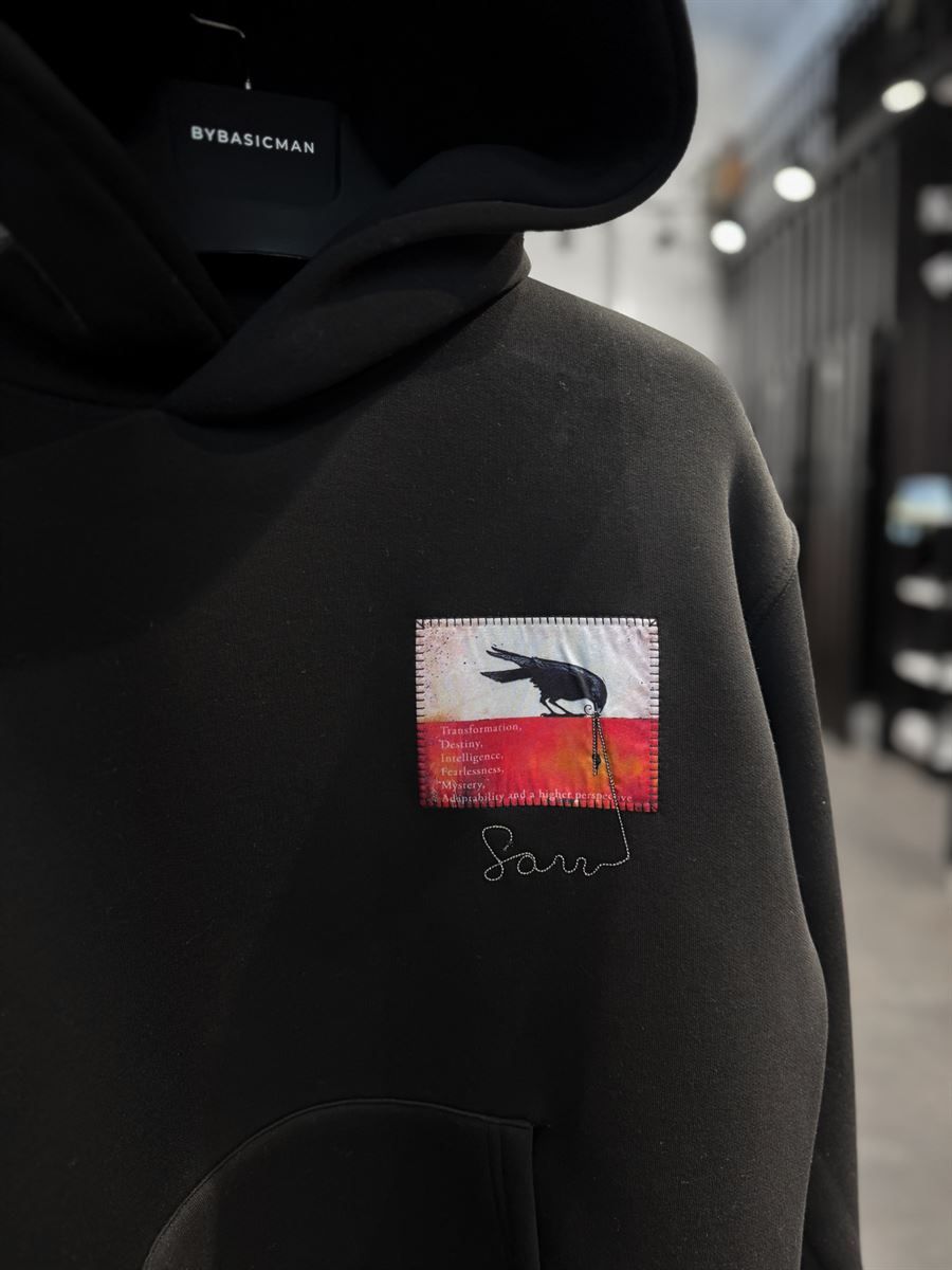 Crow Patched Sweatshirt