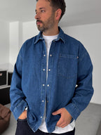Jean Shirt with Logo Pocket