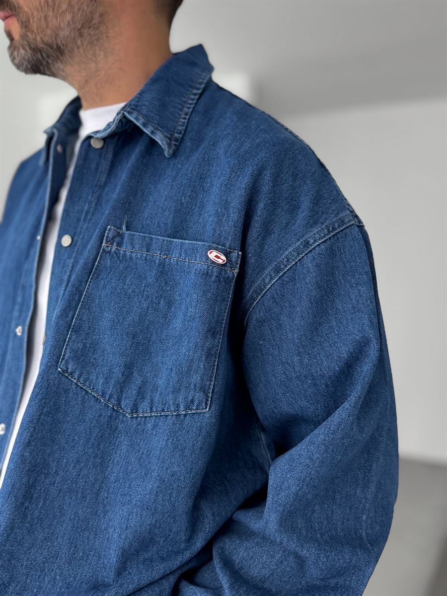 Jean Shirt with Logo Pocket