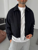 Embroidered Text Zipped Jacket