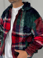 Mixed Patterned Plush Sweatshirt