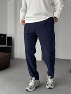 Seersucker Basic Pleated Pants