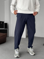 Seersucker Basic Pleated Pants