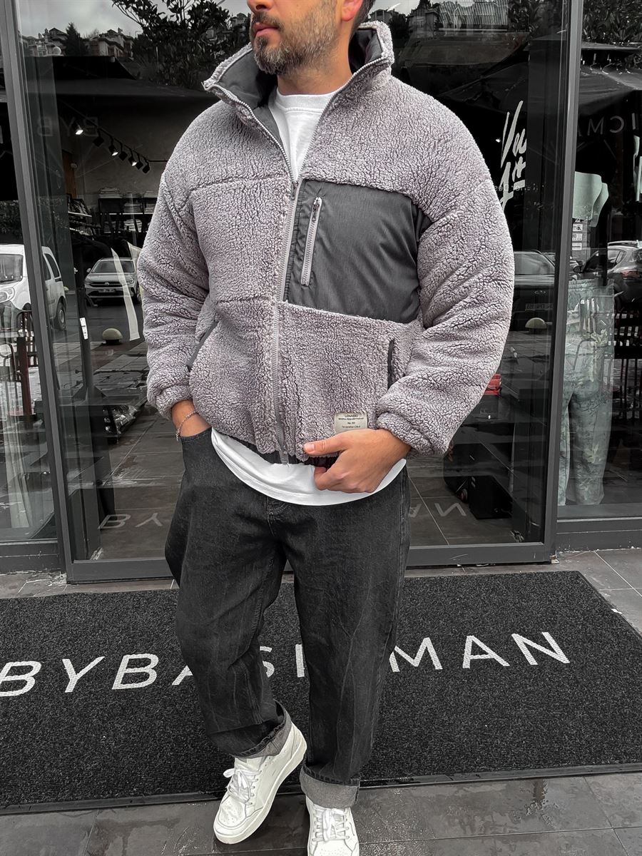 Plush Jacket with Parachute Pockets