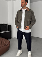 Collar and Pocket Detailed Jacket