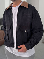 Collar and Pocket Detailed Jacket