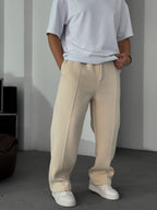 Stitched Fleece-Lined Sweatpants