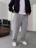 Sweatpants with Denim Pocket Detail