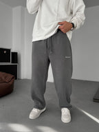 Sweatpants with Denim Pocket Detail