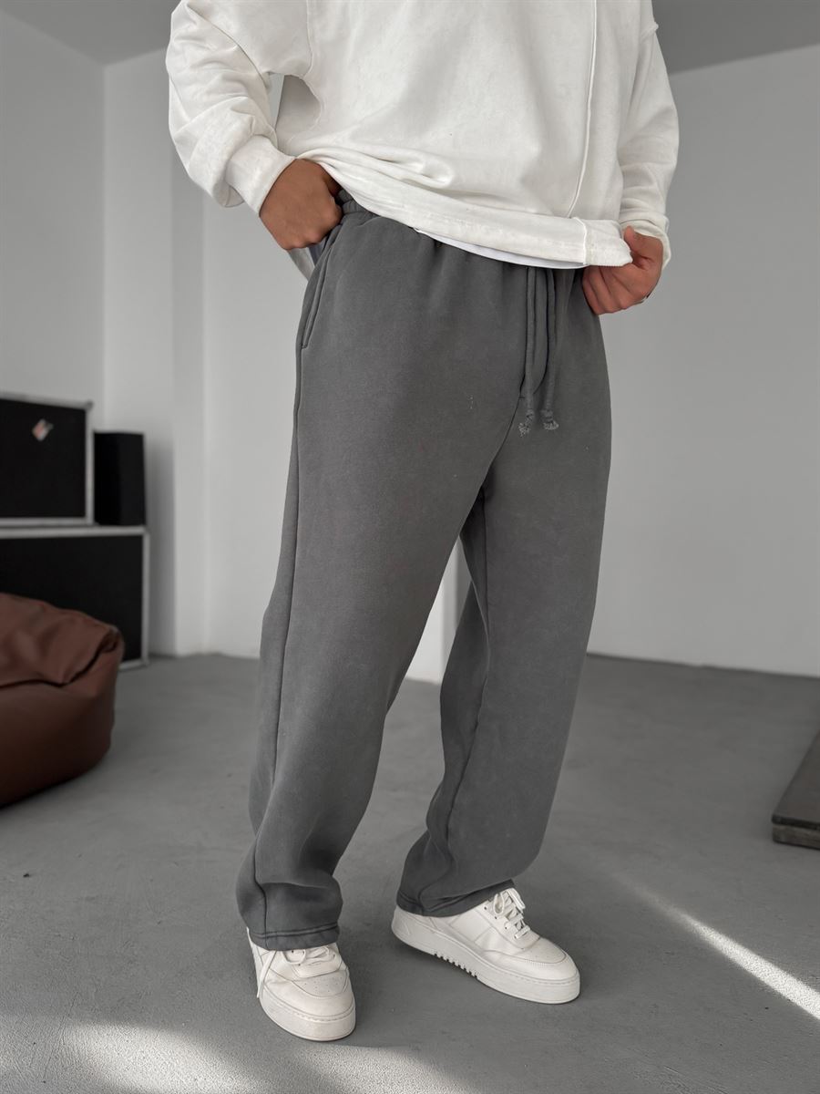 Sweatpants with Denim Pocket Detail