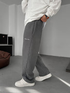 Sweatpants with Denim Pocket Detail