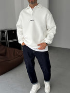 Embroidered Collared Sweatshirt