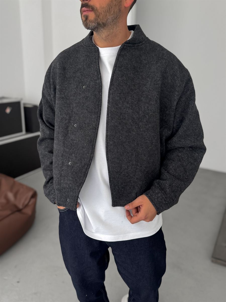 Buttoned Cashmere Blend Jacket