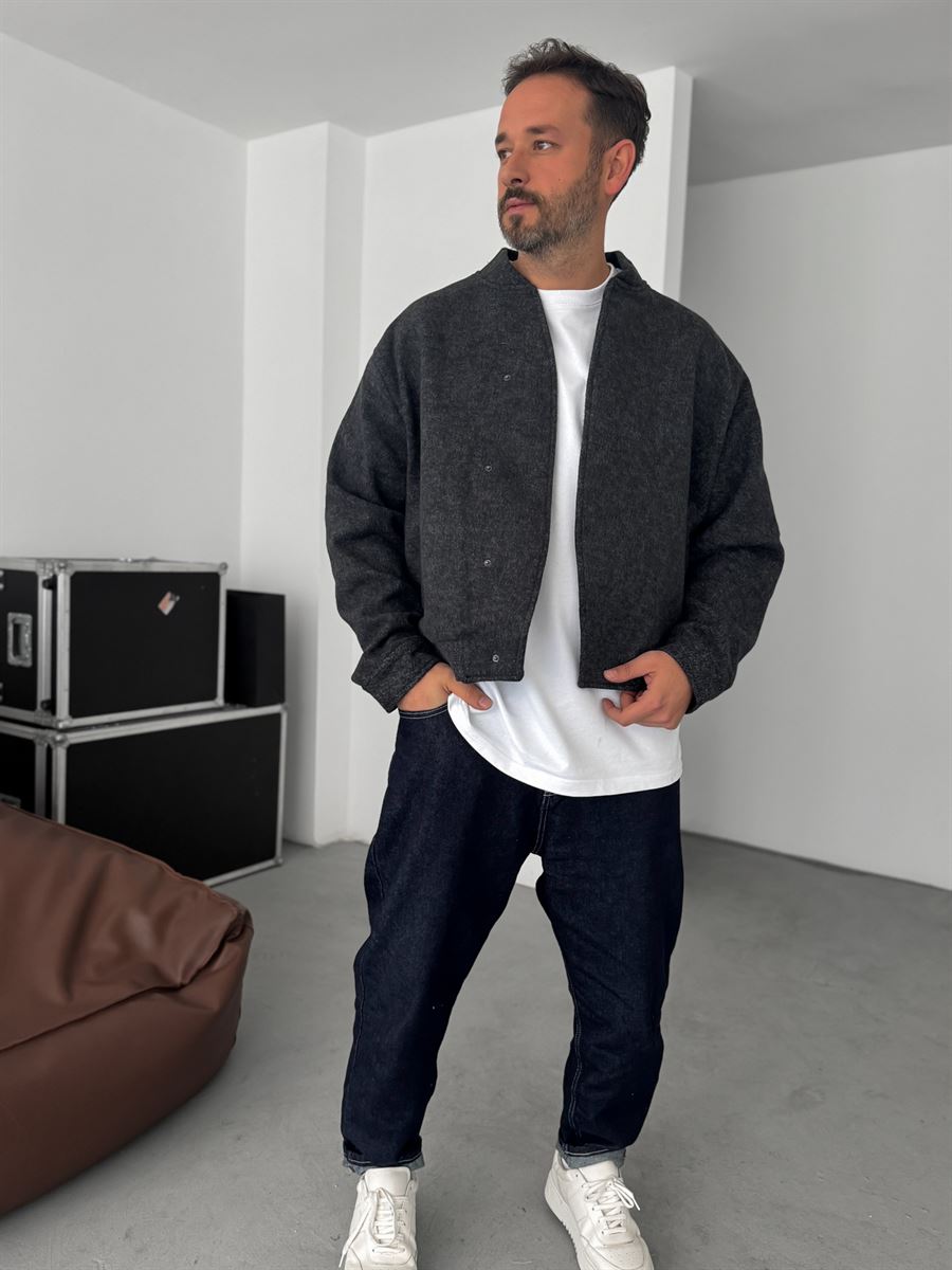 Buttoned Cashmere Blend Jacket