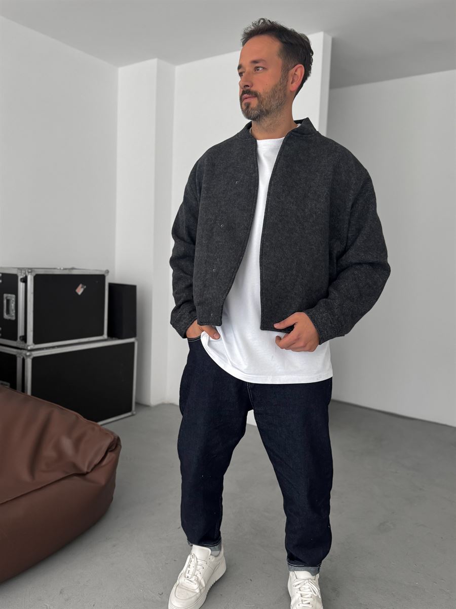 Buttoned Cashmere Blend Jacket