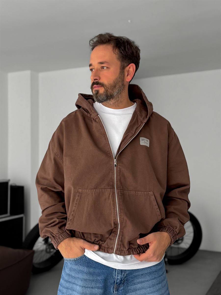 Hooded Denim Sweatshirt