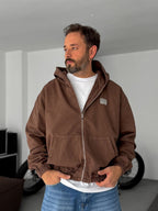 Hooded Denim Sweatshirt