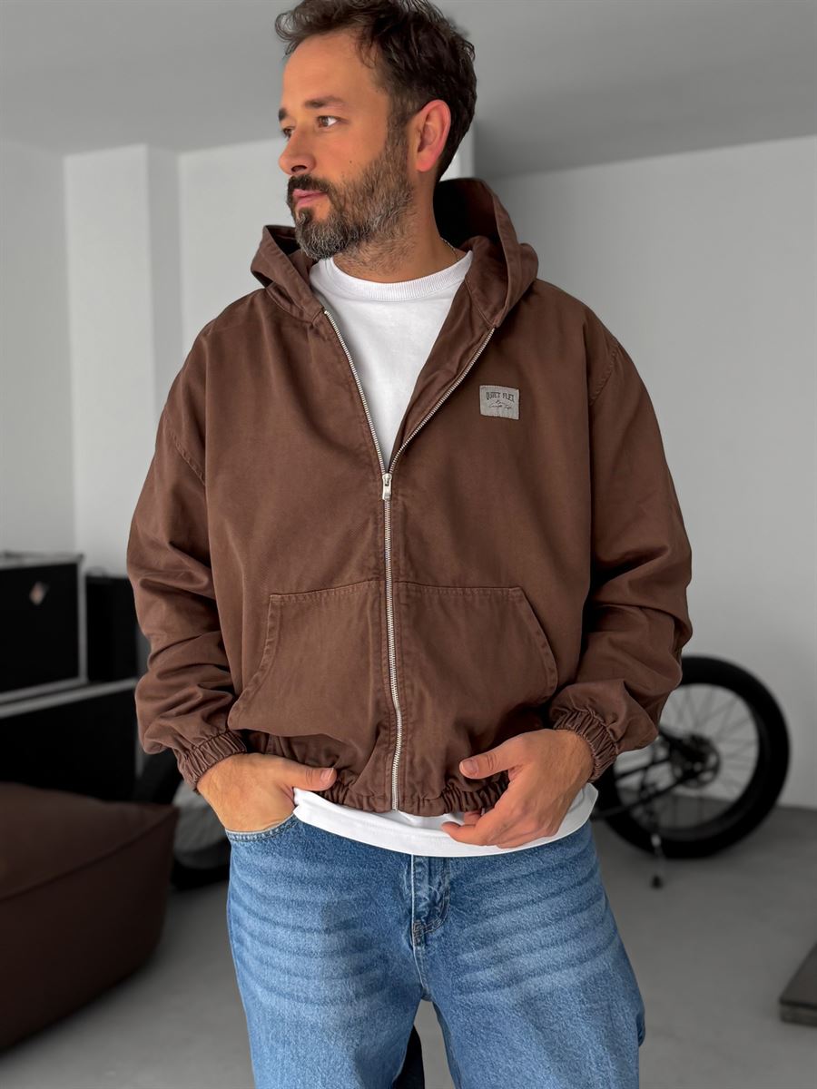 Hooded Denim Sweatshirt