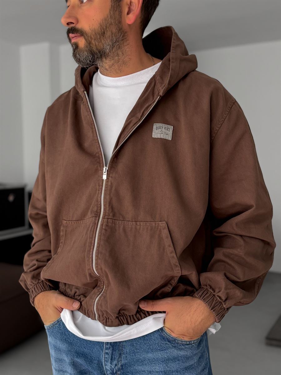 Hooded Denim Sweatshirt