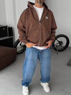 Hooded Denim Sweatshirt